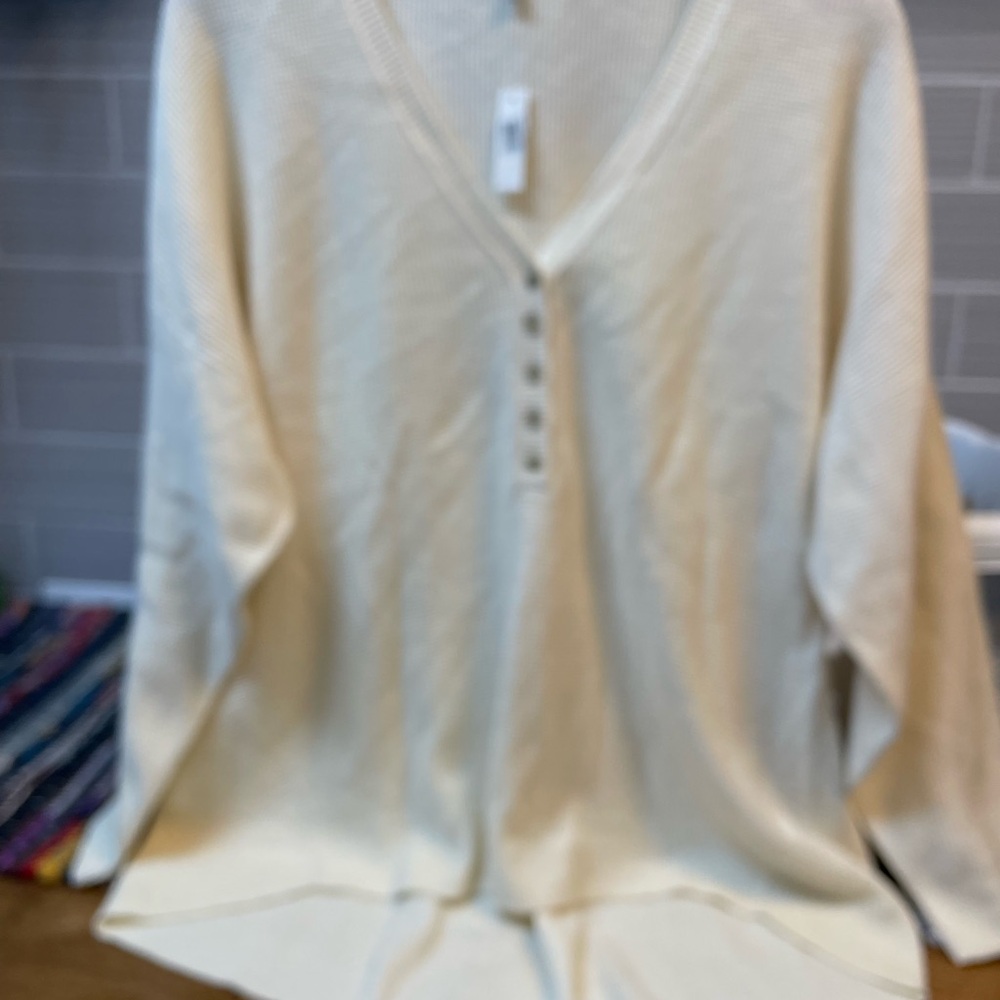 Madewell (XL) Asherton Waffle Henley Sweater - Picture 5 of 7